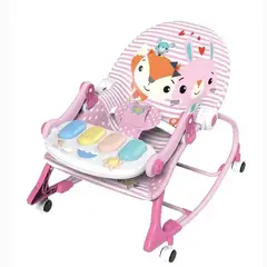 KIDSHOP - Silla Mecedora Musical Con Ruedas, Piano Musical Coneja 7193