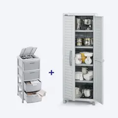 RIMAX - Combo Organizador - Armario Grande + Gavetero 4 Gavetas