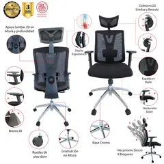 MUEBLESYA - Silla De Escritorio y Oficina Paratebueno Ejecutiva Premium