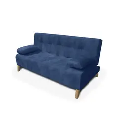 MUEBLES ONLINE - Sofa cama 3 Posiciones Leroy Tela azul