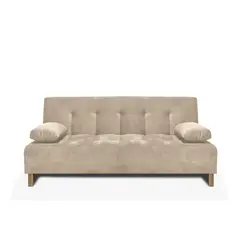 MUEBLES ONLINE - Sofa cama 3 Posiciones Glaser Tela Camel