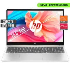 HP - PORTATIL AMD RYZEN 7-7730U SSD 2TB RAM 40GB LED 15,6 FULL HD