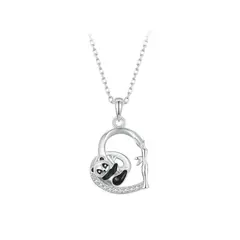 ALHAJAS - Collar Cadena Para Mujer Dije Oso Panda En Plata 925