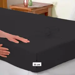 GENERICO - Protector De Colchón, Tela Anti Fluidos - Anti ácaros, Cama Doble, 1.00 x 1.90