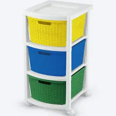 RIMAX - Cajonero Apariencia Rattan 3 Gavetas Altas - Niño