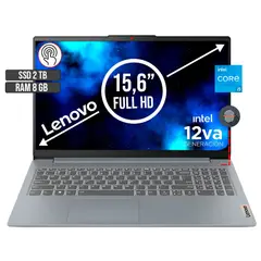 LENOVO - IDEAPAD SLIM INTEL CORE I5-12450H SSD 2TB RAM 8GB LED 15,6 TOUCH FULL HD