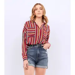 UNSER - Camisa Para Mujer De Rayas Manga Larga