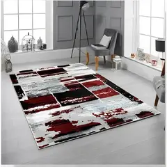 MITAPETE COM - Tapete Moderno Turquia Rojo 140 X 200cms