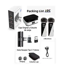 GENERICO - Micrófonos Inalámbricos Solapa 3 EN 1 para Celular Y Cámara Plug 3.5mm