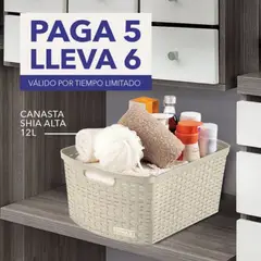RIMAX - Canasta Apariencia Shia Alta - PAGA 5 LLEVA 6 - Taupe