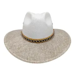 VELBROS - Sombrero Aguadeño Tradicional Paisa Panama Playa Hombr Mujer - Blanco