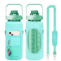 GENERICO - Termo Botella 2 Litros Agua Deportivo gym +funda