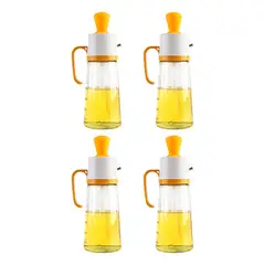 CHEF MASTER - 4 Botellas Dispensadoras aplicador Multiusos Aceite Vinagre Amarilla