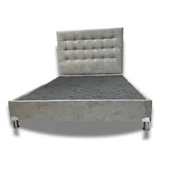ESTILO Y CONFORT - Basecama y Cabecero 120x190 Gris Especial