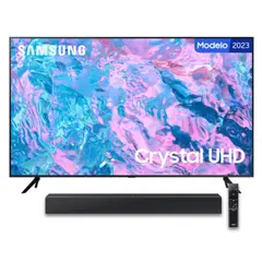 SAMSUNG - Combo Tv 65" Smart Tv 4k UHD Crystal + Barra de Sonido 2.0 CH Hw