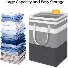 ONE PIXEL - Cesta Grande Para Lavanderia Impermeable 75litros