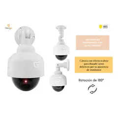 GENERICO - Cámara Falsa De Seguridad Con Luz Led Espía Apariencia Realista