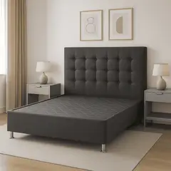 ESTILO Y CONFORT - Basecama y cabecero 120x190 Gris