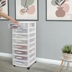 PLASTICOS MQ - Cajonero Organizador Modular 8 Niveles Marca Mq