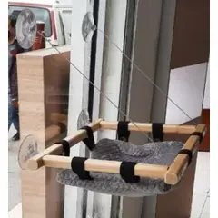 WOOD PETS - CAMA HAMACA VENTANA PARA GATOS EN PINO