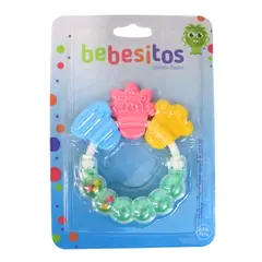 BEBESITOS - Rasca Encías Sonajero Mordedor Silicona Bebé verde