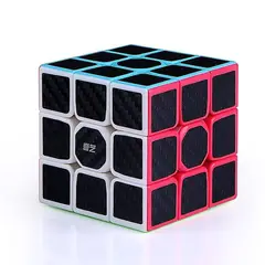 QIYI - Cubo Rubik 3x3 Warrior Fibra de Carbono Speed Cube