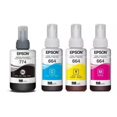 EPSON - Tintas 774 para impresoras L655 L656 Kit X 4