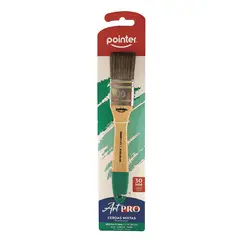 POINTER - Brochas Plana Cerda Sintética Mango Madera