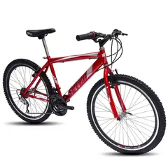 GENERICO - Bicicleta todoterreno para hombre Rin 26 18 cambios rojo - M