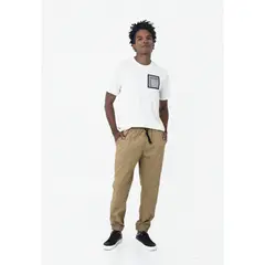 BELIFE - Jogger Café Con Terminación Diagonal En Bota Para Hombre