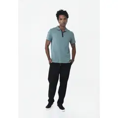 BELIFE - Pantalón Negro Con Bota Ancha Y Cordón Ajustable Para Hombre