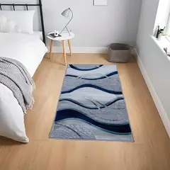 MITAPETE COM - Alfombra Tapete Pie de Cama Turquia Azul 60 X 110cms