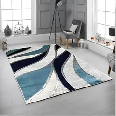 MITAPETE COM - Alfombra Tapete Pie de Cama Turquia Azul 60 X 110cms