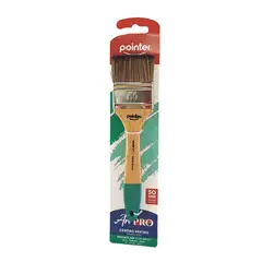 POINTER - Brocha Plana Cerdas Mixtas Mango Madera