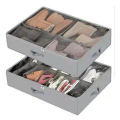 CASATUA - Organizador De Zapatos Almacenamiento Bajo Cama Zapatero X2
