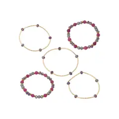 PLATERIA RAMIREZ - PULSERA SET X5 JOYERÍA EN BRONCE_.