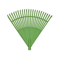 GENERICO - Escoba Rastrillo Plastico de 25 Dientes Verde Induma