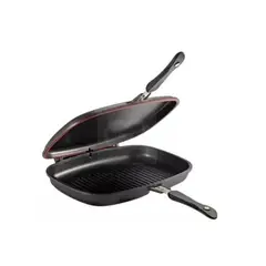 DIANSHENG - Sartén Doble Parrilla Italiano Desini 36 Cm Antiade Origina
