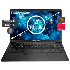 COMPUMAX - PORTATIL AMD RYZEN 7-5700U SSD 512GB RAM 8GB LED 14 FULL HD