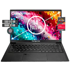 COMPUMAX - PORTATIL AMD RYZEN 7-5700U SSD 512GB RAM 32GB LED 14 FULL HD