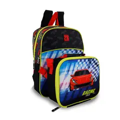 CROYDON - Morral + Lonchera Car Negro para Niño Croydon_.