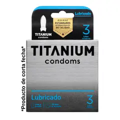TITANIUM - Condones Lubricados x3
