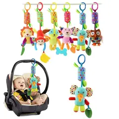 BABY ON - Sonajero Colgante Para Coche O Cuna Con Mordedor Elefante