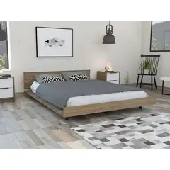 RTA MUEBLES - Cama 1.60 kaia miel/blanco cmb 3882