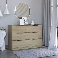 RTA MUEBLES - Comoda 4 cajones kaia rovere+blanco crb 7844