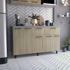 RTA MUEBLES - Modulo inferior 150 kitchen hasselt macadamia/blanco mir 7367