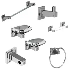 GENERICO - Juego de accesorios 6 piezas baño támesi