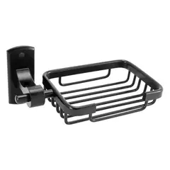GENERICO - Jabonera para baño black cuadrada