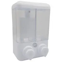 GENERICO - Dispensador de jabón doble para baño 2 en 1