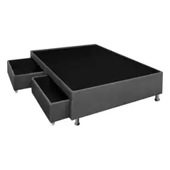 DORMIPUFF - Base Cama Con Cajones queen 160cm Closet Gris